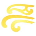 thumbnail image 1 of PAMINGONO 3 Pcs Drawing Plastic French Curve Yellow Plastic for Patternmakers Fashion Design, 1 of 8