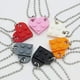 thumbnail image 2 of Collares con colgante de ladrillo de rompecabezas de Lego de 2 piezas, collar combinado con forma de corazón de amor para mujeres, hombres, parejas, amantes, mejores amigos, re, 2 of 4