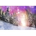 thumbnail image 2 of EREHome Polyester Fabric 7x5ft Winter Fairy Tale Photography Backdrop Green Cedar Colorful Sky Fantasy Circle Background for Photo Studio prop Backdrop, 2 of 2