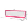 thumbnail image 2 of Barara King Bed Assist,Bed Grab Bar,Bedrail,71 Inch Extra Long Swing Down Bed Guardrail with Safety Straps-Pink, 2 of 9