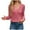 Pink, variant on ATOYSOY Casual Cotton Linen Loose Shirts for Women Outwear Fall Solid Color Tops Trendy Deep V Neck Pullovers Long Sleeve Tees Black L