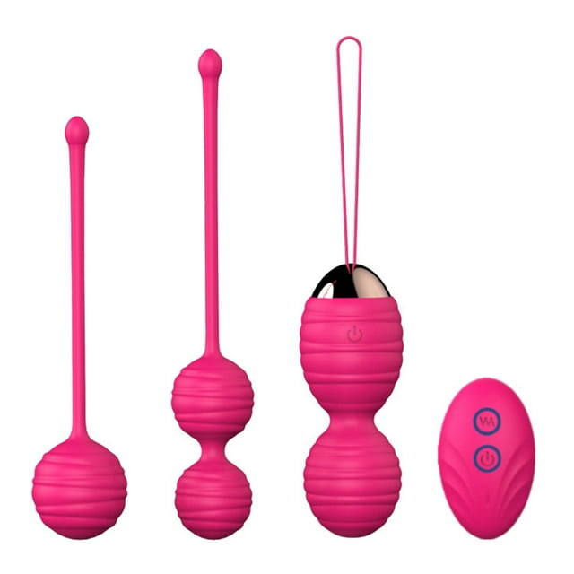 TFixol Balles de Kegel en Silicone Rose Rouge avec Télécommande pour la Récupération Post-Partum et un Plaisir Accru