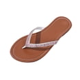 thumbnail image 2 of Fankiway Women's Rhinestone Flip Flops Flat Non-Slip Comfortable Beach Sandals Sparkly Summer Pink 6, 2 of 9