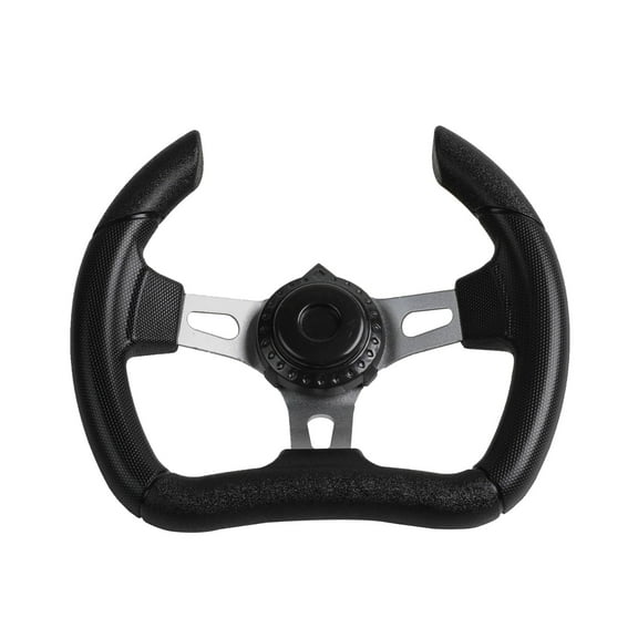 Off-Road Go Kart Steering Wheel 270mm 3 Spokes Vehicle PU Foam Interior Steering Wheel For Go Kart Drift Trike Mini Bike Karting Golf Cart Replacement Wheel (TK213)