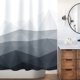thumbnail image 3 of Cortina de ducha de diseño iluminada por el sol, cortina de ducha popular, cortinas de ducha de tela para decoración de baño, cortinas de baño contemporáneas, 3 of 5