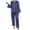 507_Blue, variant on MEICHEN Pajamas for Women Set Women Short Sleeved Summer Cardigan Loose Comfortable Medium Elderly Shirt Trousers Two Piece Suit Women's Essentials Fashion Sleepwear