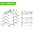 thumbnail image 3 of Hyindoor Wedding Garden Arch 7.87 x 4.59 x 1.25FT  Arbor Arch Trellis for Various Climbing Plant Balloon Party Decoration 2 Assembly Methods（White）, 3 of 8