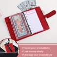 thumbnail image 5 of SKYDUE Budget Binder Money Organizer for Cash Saving , 12pcs Expense Sheets & 8pcs Zipper Envelopes with 6 - Ring Stainless Steel , Category Labels for Planning , Red, 5 of 8