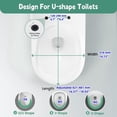 thumbnail image 7 of SADALAK D/U Shape Toilet Seat,Soft Close and Quick-Release for Easy Cleaning Toilet Seats Cover,Stable Hinge Design to prevent shifting -White Elongated Toilet Lid, 7 of 7