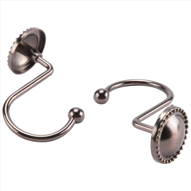 para Cortina de Ducha Bronce Frotado con Aceite, Anillos Decorativos una Prueba Herrumbre, 16 Piezas