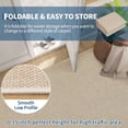 thumbnail image 4 of Funslane 10' x 13' Washable Area Rug, Modern Woven Carpet, Non-Slip & Stain-Resistant Floor Cover, for Living Room, Bedroom & Dining Room, Tan, 4 of 6