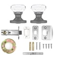 thumbnail image 3 of Passage Octagon Crystal Door Knobs Dark Grey Round Rosette, 3 of 7