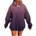 thumbnail image 2 of Guieoi Sweatshirts for Women Plus Size under $10.00 Women's Fashion Casual Ladies Printed Long Sleeve Tops Blouse Hooded Sweatshirts Purple Black*Friday/Cyber*Monday, 2 of 5