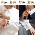 thumbnail image 3 of 1 Pair Initial Cufflink for Men A-Z Letter Cufflinks Tuxedo Shirt Classic Cufflinks Business Wedding Gifts for Men, 3 of 5