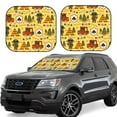 thumbnail image 2 of Bingfone Forest Guard,Car Tenttrees Print 2-Piece Sun Shade Front Windshield - Foldable Car Front Window Sunshades For Most Sedans Suv Truck - Medium, 2 of 7