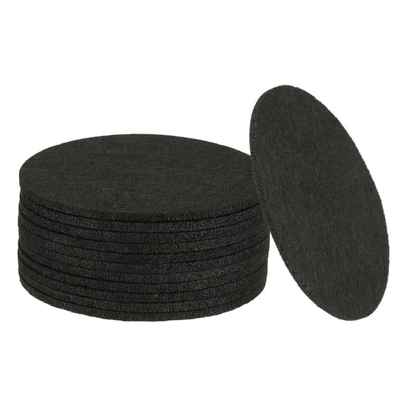 Felt Drink Coasters, 3 Inch Coffee Cup Coasters Protect Furniture and Table from Home Bar Use Black