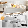thumbnail image 4 of Couch Covers for 3 Cushion Washable Non Slip Plush Pet Friendly Bed Mat Sofa Cover for Dogs, All Seasons Cozy Soft Fuzzy Furniture Protector Sofa Slipcovers, 4 of 7