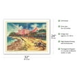 thumbnail image 2 of Hawaii’s Famous Waikiki Beach - United Air Lines - Vintage Travel Poster by Joseph Fehér c.1948 - Fine Art Matte Paper Print (Unframed) 24x32in, 2 of 4