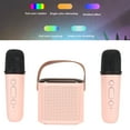 thumbnail image 3 of Ensemble de Haut-Parleurs et Microphones RVB Portables, Système PA Rechargeable BT 5.3 de 5200 mAh, Mini Machine de Karaoké avec 2 Micros Sans Fil pour Fête d'Anniversaire à la Maison, 3 of 7