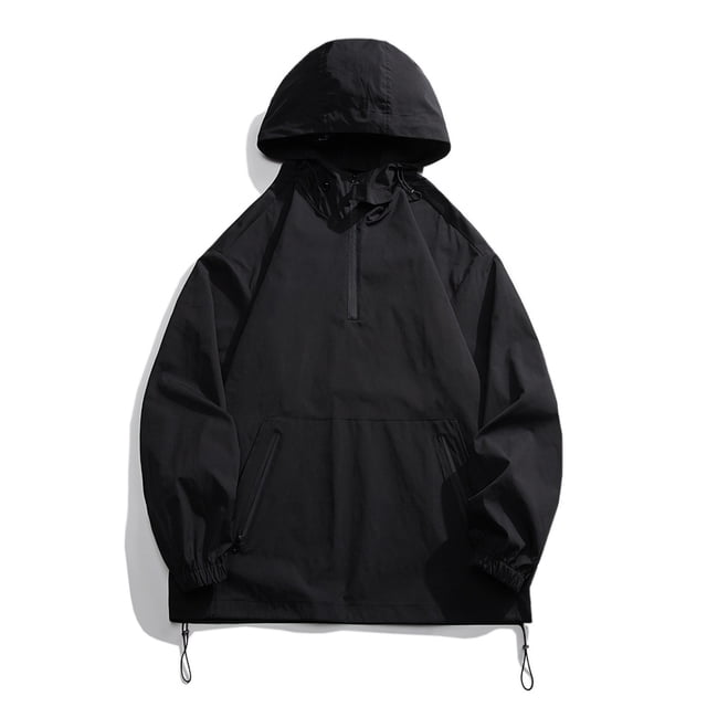 Pisexur Veste Coupe-Vent pour Homme Veste Décontractée Ample Couleur Unie Sprinter d'Extérieur à Manches Longues à Capuche Veste Décontractée/veste Veste de Randonnée pour Homme Imperméable Vestes Grande Taille pour Hommes
