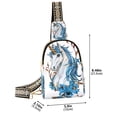 thumbnail image 2 of ALAZA Ethnic Unicorn Sling Bag for Women Men Waterproof Crossbody Chest Bags, 2 of 7