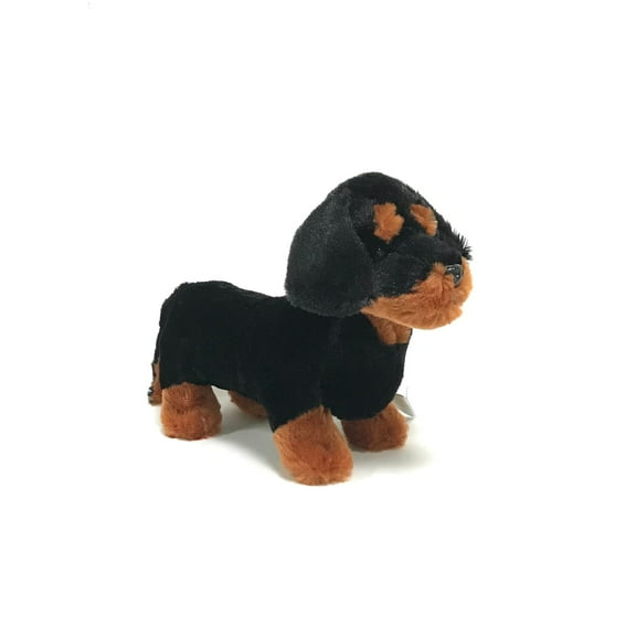 Webkinz - DACHSHUND Black & Brown Dog Plush (NO WEBKINZ CODE)(BONUS 1 FUN CHOPS & 1 ZIPPER BRACELET)