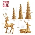 thumbnail image 3 of Ayieyill 5PCS Tree and Reindeer Decoration, Christmas Tree Reindeer Figurines, Christmas Decortion Indoor (Rose Gold), 3 of 6