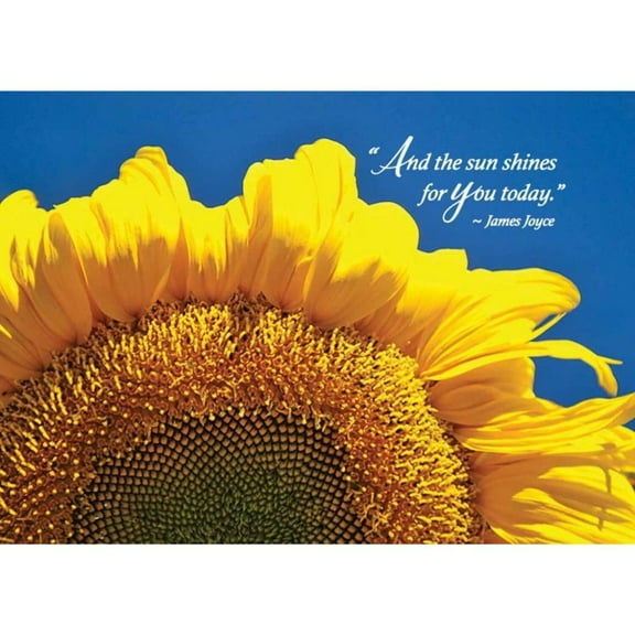 Sunflower Birthday Card- James Joyce Quote