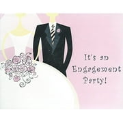 Angle View: "It's an Engagement Party" Invite Pack of 8