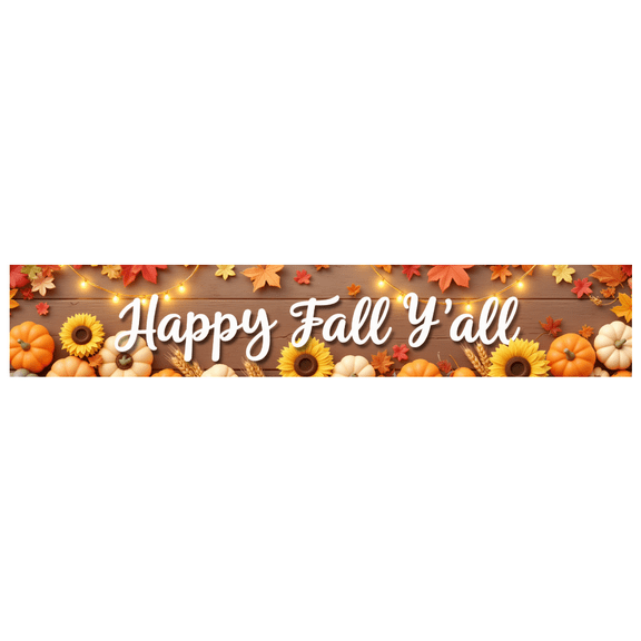 Decorative Design Happy Fall Banner Festive Leaves Thanksgiving Decoration Pumpkin for Autumn Celebration Outdoor Indoor