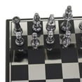 thumbnail image 5 of DecMode 17" x 5" Black Aluminum Metal Chess Game Set, 1-Piece, 5 of 8