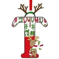 thumbnail image 1 of Juego de 26 adornos navideños con letras | Colgantes acrílicos planos con letras del alfabeto | Adornos navideños de madera roja | Decoración navideña personalizada para casa, oficina o fiesta, 1 of 2