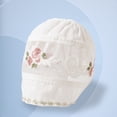 thumbnail image 3 of Kids Cap Korean Style Flexible Brim Cotton Hollow Comfortable Rose Toddler Hat for Daily, 3 of 7
