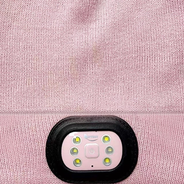 Lámpara 6LED USB Sombrero de punto Luz Transpirable 110LM 300mAh Faros Caps Regalo (Rosa) JShteea Para estrenar