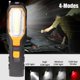 thumbnail image 5 of Luz de trabajo LED, linterna recargable por USB, lámpara de taller portátil, lámpara de inspección COB giratoria, linterna magnética con imán y gancho y 4 modos para mecánicos, garajes de automóviles, 5 of 5