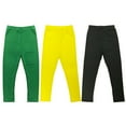 thumbnail image 1 of Wrapables® Microfiber Legging Tights for Girls (Set of 3), Yellow, Green, Black (Large), 1 of 4