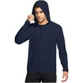 thumbnail image 2 of Nmnitkp UPF 50 Long Sleeve Men Cool & Breathable Sunscreen Lightweight Breathable Long Sleeve With Mask Zipper Hooded Blouse, 2 of 5