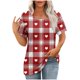 thumbnail image 1 of Camisetas de Manga Corta para Mujeres Moda Impresa Cuello Redondo Camiseta, Lentejuelas Detalle para Primavera Verano Casual Y Fiesta, 1 of 9