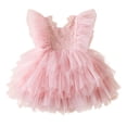 thumbnail image 1 of Robes Décontractées pour Filles Robe Tutu à Volants pour Filles Robes de Fée Robe en Tulle pour Filles 1-2 Ans, 1 of 9