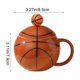 thumbnail image 3 of Juego de tazas de café de cerámica con temática deportiva, con tapa y cuchara: vajilla funcional y original para el hogar, la oficina o como regalo para el día del partido, ideal para atletas y ent, 3 of 6