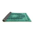 thumbnail image 2 of Ahgly Company Indoor Round Persian Turquoise Blue Traditional Area Rugs, 4' Round, 2 of 4