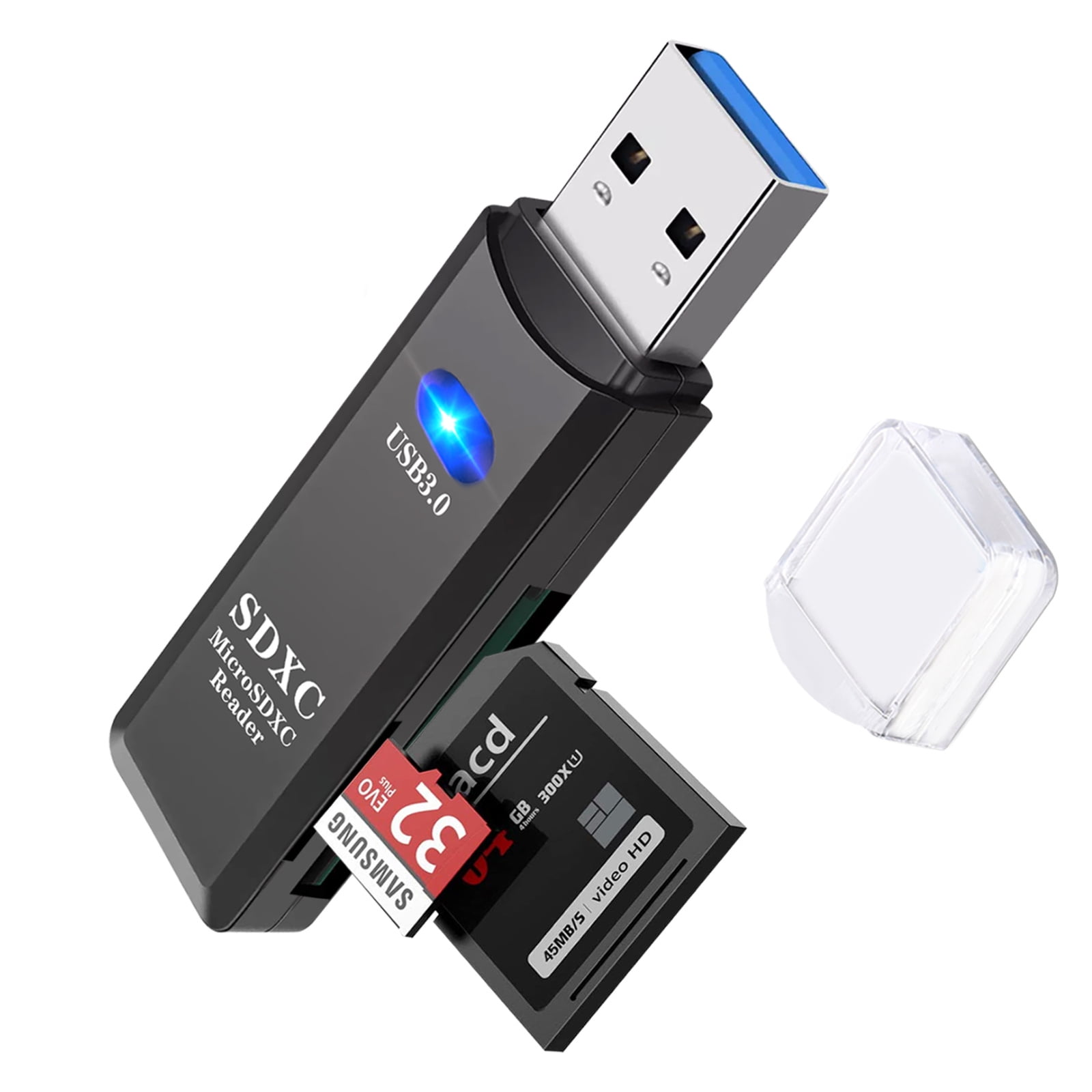 salchicha Penélope violento TSV USB 3.0 Portable Card Reader for SD, SDHC, SDXC, MicroSD, MicroSDHC,  MicroSDXC, All-in-One Design - USB 3.0 Micro SD and SD Card Reader fits for  Mac, Windows, Linux, Chrome, PC, Laptop -