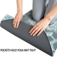 thumbnail image 3 of White and Blue Of Animal Print Hot Yoga Mat Towel Non Slip for Hot Yoga - Quick-Drying Yoga Mat Cover with 4 Corner Pockets with Travel Bag - Hot Yoga Towel Non Slip 74"x26", 3 of 6