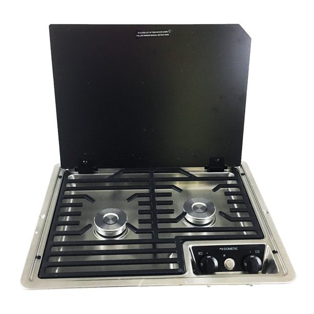 Dometic 50216G RV 2Burner Propane Cooktop With Glass Cover Walmart