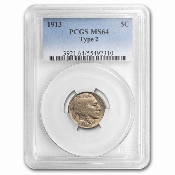 1913 Buffalo Nickel Type-II MS-64 PCGS