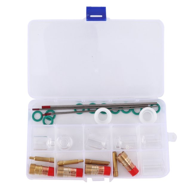 30 unids/set Kit de vaso de vidrio para soldadura TIG resistente al calor 4# 5# 6# 7# 8# 10# accesorio para la serie WP?171826