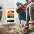 thumbnail image 2 of HOMCOM Living Room Electric Fireplace Stove Heater, 750W/1500W, Beige, 2 of 8