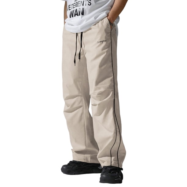 Pantalones deportivos ZAFUL Parachute Y2k Baggy para hombre, color albaricoque, talla L