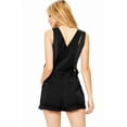 thumbnail image 3 of Revolt Women's Juniors Plus Size Classic Twill Short Overalls (22, Black), 3 of 3