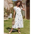 thumbnail image 3 of Vestido Zeagoo, casual, largo y holgado, vestido de playa Aline Flowy, 3 of 6